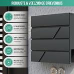 2dekans | Avalo Brievenbus RVS Antraciet met Krantenvak en, Tuin en Terras, Brievenbussen, Ophalen of Verzenden, Zo goed als nieuw