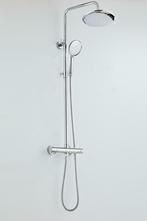 Regendoucheset Chroom + thermostaat + douchekop Regendouche, Verzenden, Nieuw, Chroom, Douche
