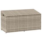 vidaXL Tuinbox 110x50x58 cm poly rattan lichtgrijs, Verzenden, Nieuw
