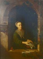 Gabriel Metsu (1629-1667), Naar - Flemish woman at the, Antiek en Kunst