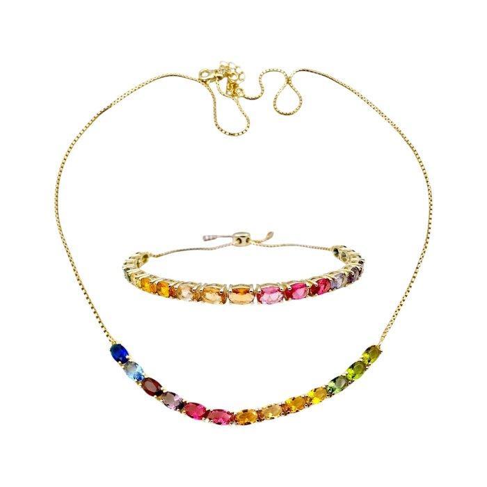 Zonder Minimumprijs - 2-delige sieradenset Zilver, Verguld, Sieraden, Tassen en Uiterlijk, Antieke sieraden