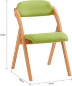 2dekans | Sobuy - Opvouwbare Houten Stoel - Gewatteerde, Ophalen of Verzenden, Zo goed als nieuw