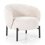 *WOONWINKEL* By-Boo Oasis Beige Fauteuil Met Ronde Rugleunin, Verzenden, Nieuw, Stof