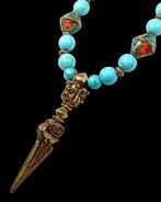 Howlite turquoise - Phurba Ganesh - Spirituele bezwering en, Antiek en Kunst