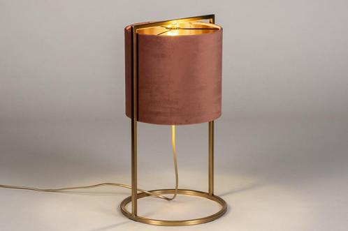 Rietveld Tafellampen - Goud, Roze - Stof, Metaal, Huis en Inrichting, Lampen | Tafellampen, Verzenden
