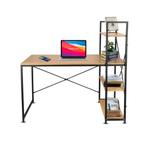 Industrieel groot bureau met legplanken