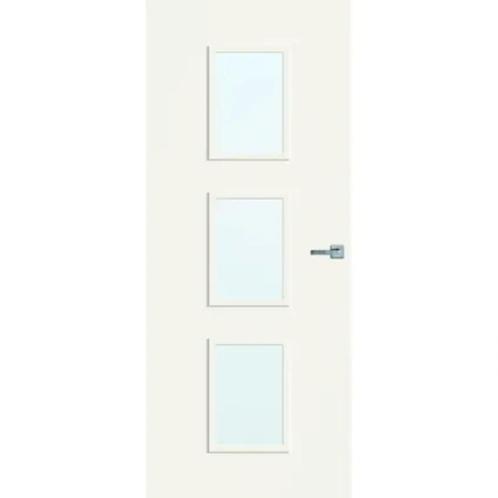 Cando binnendeur Caracas 83x201,5 (Opdek rechtsdraaiend), Doe-het-zelf en Verbouw, Deuren en Horren, Nieuw, Glas, Hout, Binnendeur