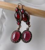 Zilver, Granaat - Oorbellen - Art Deco-stijl, Antiek en Kunst