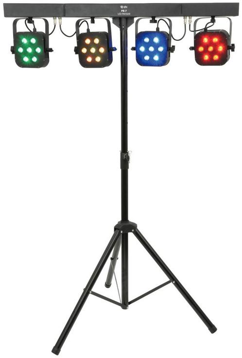 QTX Krachtige Opvouwbare LED PAR Balk 4x Par Spot 7x 3W, Muziek en Instrumenten, Licht en Laser, Overige typen, Nieuw, Verzenden