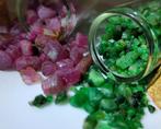 Robijnen en Smaragden Natuurlijke Ruwe-330 cts- 66 g