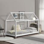 Kinderbed Netstal houten bed huisbed 70x140 cm wit, Kinderen en Baby's, Nieuw, Verzenden