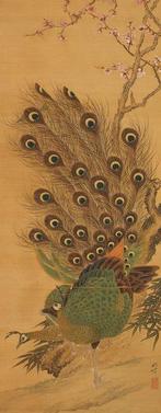 Het gelukkige pauwenpaar - Attributed to - Japan - Late Edo, Antiek en Kunst