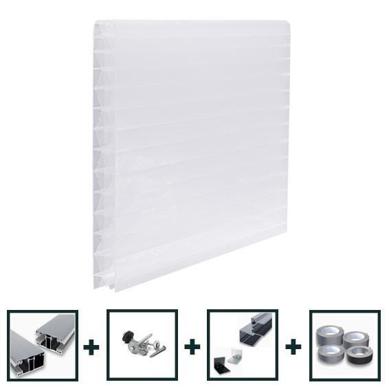 Polycarbonaat platen 16 mm X structuur wit opaal, Doe-het-zelf en Verbouw, Platen en Panelen, Nieuw, Minder dan 20 mm, Overige materialen