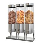 GGM Gastro | Graandispenser - Drievoudig - Ø 120mm - Chroom, Verzenden, Nieuw in verpakking, Overige typen