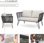 2dekans | tectake® Wicker loungebank - Compacte tuinbank met, Tuin en Terras, Tuinbanken, Ophalen of Verzenden, Zo goed als nieuw