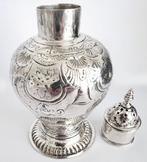 Theekistje / doosje - .833 zilver - Zilveren theebus uit, Antiek en Kunst, Antiek | Goud en Zilver