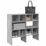 vidaXL Schoenenrekken 2 st stapelbaar 89,5x30x40 cm grijs, Verzenden, Nieuw