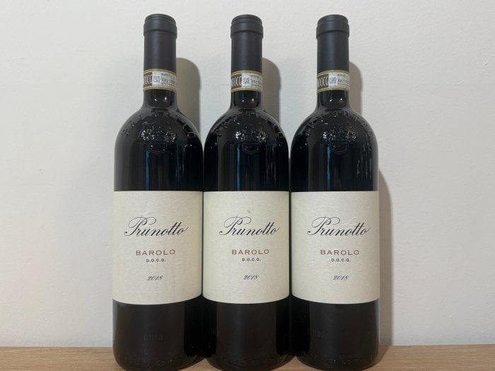 2018 Prunotto - Barolo - 3 Flessen (0.75 liter), Verzamelen, Wijnen