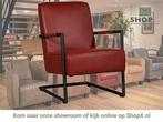Leren fauteuil Lodge - Granada Rouge (rood), Huis en Inrichting, Fauteuils, Industrieel, Modern, Scandinavisch, Nieuw, Ophalen of Verzenden