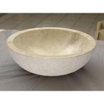 Waskom Imso Lavabo Rotondo Beige Grezzo Marmer 45x15cm, Ophalen of Verzenden, Nieuw