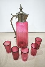 Karaf (6) - Glas, Tin, Verzilverd