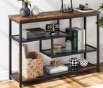Smalle Consoletafel 4 Lagen – Glas & Metaal, 100 cm, Verzenden, Nieuw