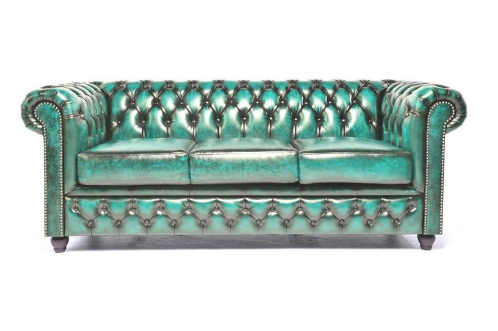 Chesterfield Eco Leather Line – Mint 3-zits bank, Huis en Inrichting, Banken | Bankstellen, 200 tot 250 cm, 75 tot 100 cm, Rechte bank