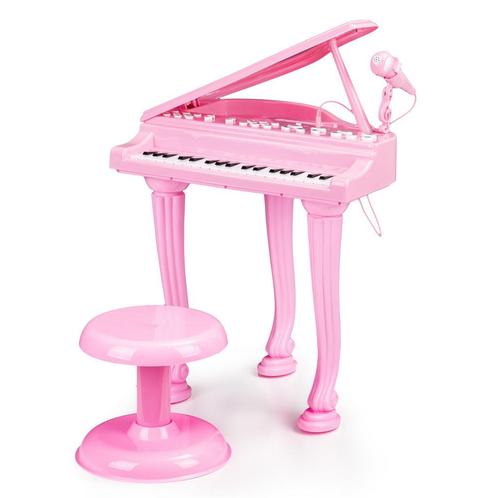 Kinder piano - 40x34x44,5 cm - met microfoon - roze, Muziek en Instrumenten, Piano's, Nieuw, Ophalen of Verzenden