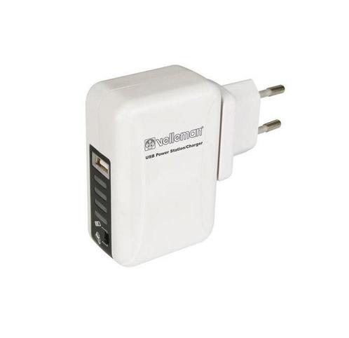USB oplader + reisstekkers  - Met ingebouwde powerbank, Muziek en Instrumenten, Kabels en Stekkers, Ophalen of Verzenden