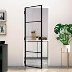 vidaXL Binnendeur 83x201,5 cm gehard glas en aluminium smal, Doe-het-zelf en Verbouw, Verzenden, Nieuw