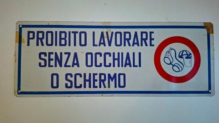 Wandbord - Metaal - Industriële bord, Antiek en Kunst, Antiek | Wandborden en Tegels