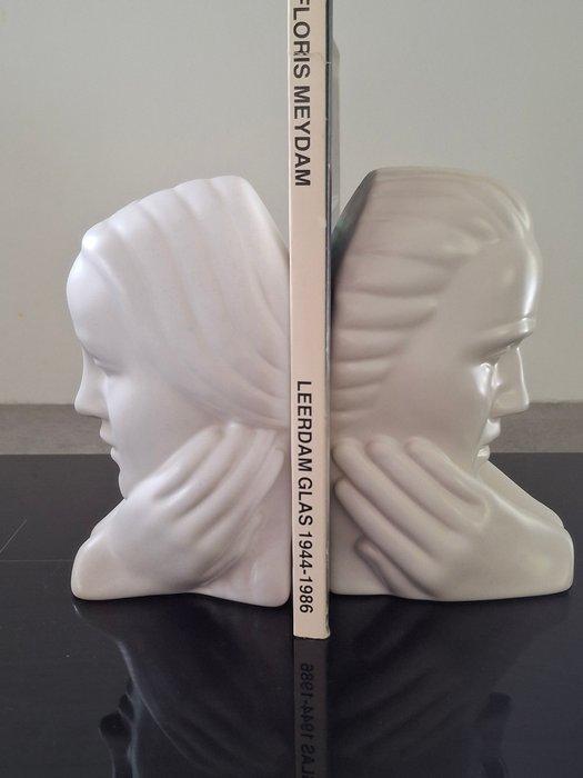 Plateel Schoonhoven - Boekensteunen (2) - Plateel - Fransje, Antiek en Kunst, Curiosa en Brocante