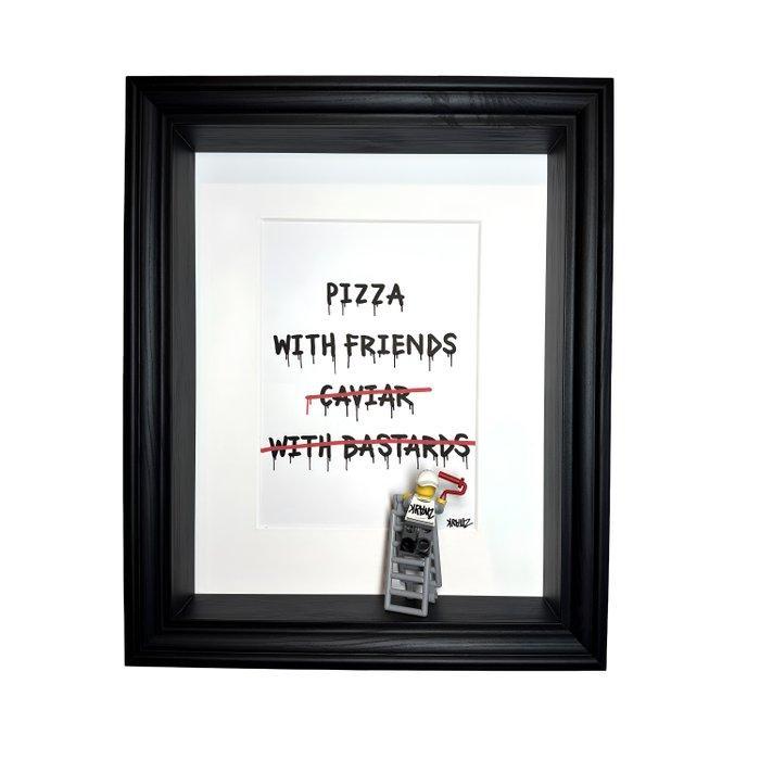 KRAM2 (1981) - PIZZA WITH FRIENDS, Antiek en Kunst, Kunst | Schilderijen | Modern