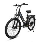Elektrische E-bike Kleur Zwart 250W Motor 26 Inch 1-Speed, Nieuw, 30 tot 50 km per accu, 59 cm of meer