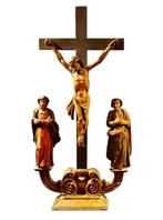 sculptuur, Calvary, Alpenlandisch, circa 1700 - 57 cm -