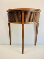 Bijzettafel - Halvemaan console tafel met tambourdeuren -