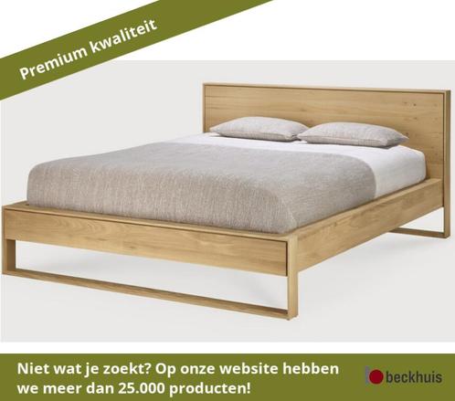 Ethnicraft Nordic II Bed Geolied Eik - Bruin, Huis en Inrichting, Slaapkamer | Bedden, Nieuw, Overige materialen, Ophalen of Verzenden