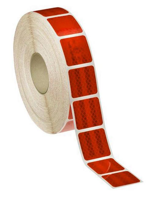 Reflecterende Tape Rood - 5x5 cm Stickers - Per meter - gece, Auto diversen, Autostickers, Ophalen of Verzenden