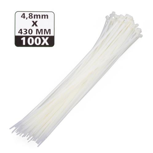 Hofftech Witte kabelbinders - 4.8 x 430 mm - UV-bestendig..., Doe-het-zelf en Verbouw, IJzerwaren en Bevestigingsmiddelen, Nieuw