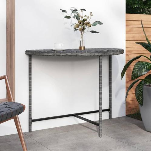 vidaXL Tuintafel 100x50x75 cm poly rattan grijs, Tuin en Terras, Tuintafels, Nieuw, Verzenden
