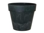 Bloempot flowerpot ibiza betonlook loodlook 12 cm zwart, Ophalen of Verzenden, Nieuw