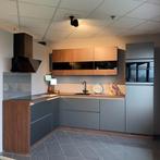 Keuken Arras Grijs met Notenhout - Superkeukens, Ophalen of Verzenden, Nieuw, Grijs