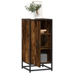 vidaXL Dressoir 35,5x35x76 cm bewerkt hout en metaal gerookt, Minder dan 50 cm, Verzenden, Nieuw, 25 tot 50 cm