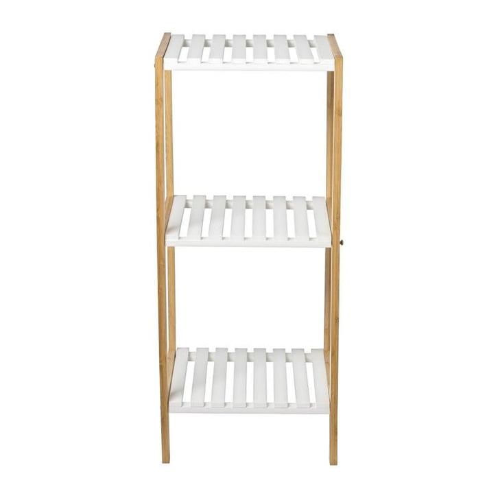 Badkamerrek - naturel/wit - 79x34x33 cm, Huis en Inrichting, Badkamer | Badtextiel en Accessoires, Verzenden