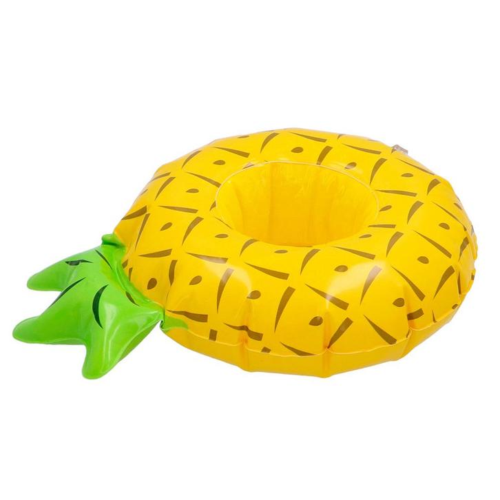 Bekerhouder Ananas Opblaasbaar 20cm, Hobby en Vrije tijd, Feestartikelen, Nieuw, Verzenden