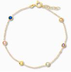 Regenboog Gemstone Armband, Verzenden, Nieuw, Goud, Goud