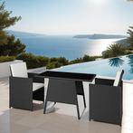 Wicker zitgroep Lausanne 2+1 - zwart, Verzenden, Nieuw