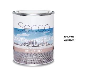 Secco Hoogglans Lakverf | RAL 9010 - Zuiverwit | 750 ml