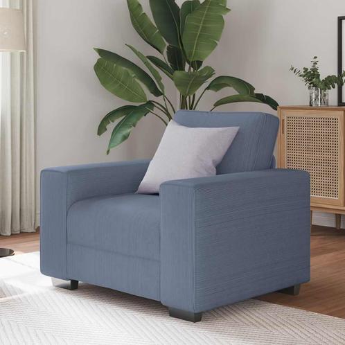 vidaXL Sofastoel Blauw 60 cm Corduroy Stof, Huis en Inrichting, Banken | Bankstellen, Nieuw, Stof, Verzenden
