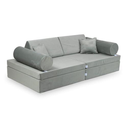 Montessori speelbank van grijze velvet met 10 losse eleme..., Kinderen en Baby's, Kinderkamer | Inrichting en Decoratie, Nieuw